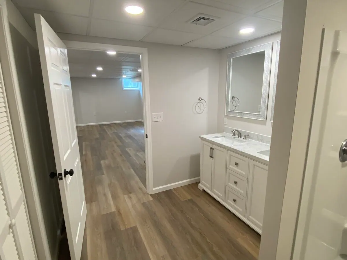 Basement Remodel at a home in Lancaster PA